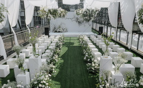 康普雷斯国际酒店-韩式户外婚礼丨清风与你婚礼图片