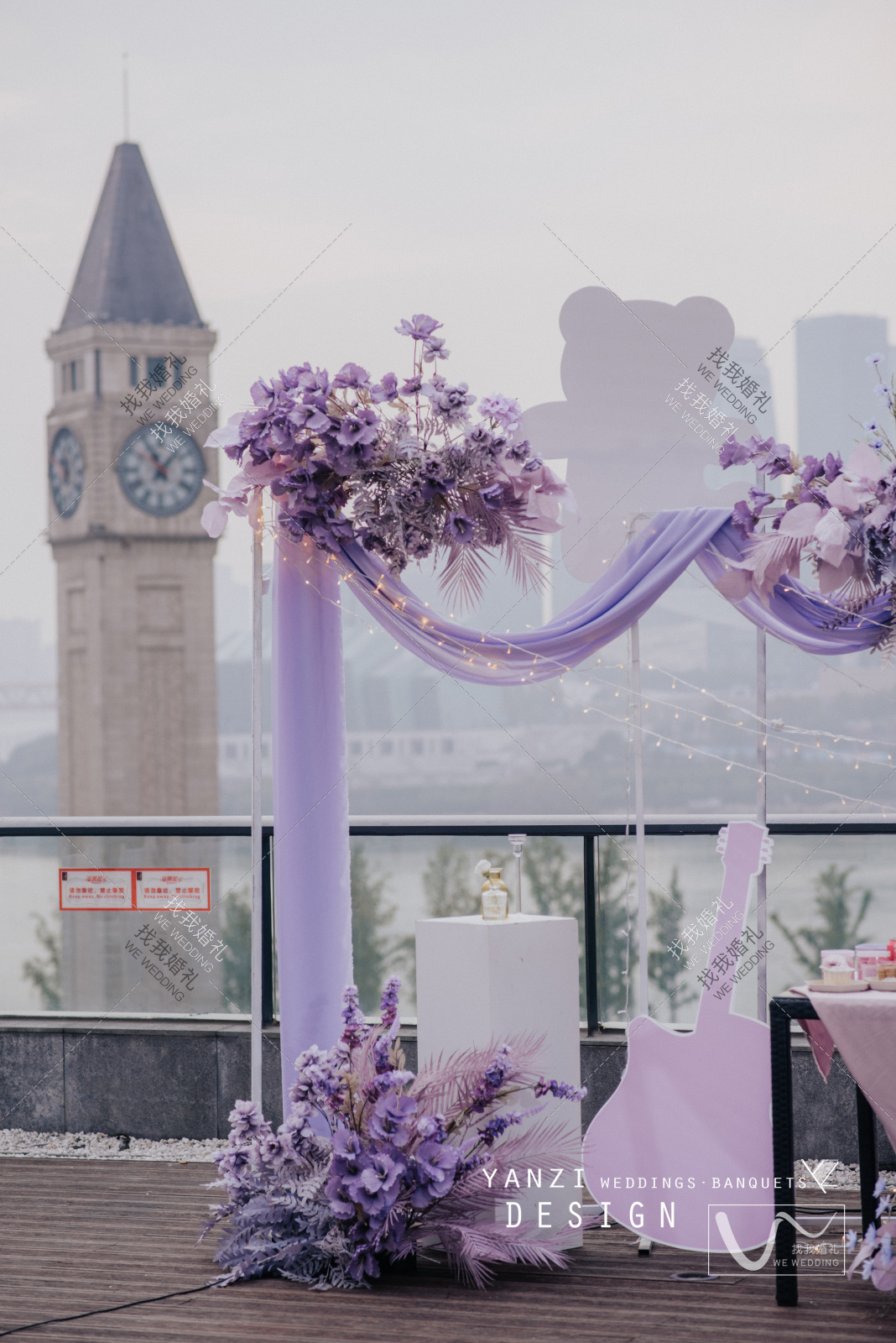 【高端定制】紫色梦幻云中梯 - 真实婚礼案例 - 重庆亚诺主题婚礼会馆-重庆婚庆公司排名前十