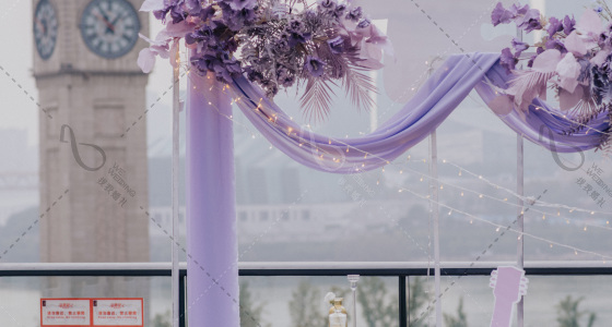 梦幻紫色系户外晚宴-婚礼策划图片