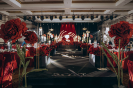 红黑极简玫瑰婚礼婚礼图片