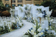 草坪婚礼｜白蓝色-婚礼策划图片