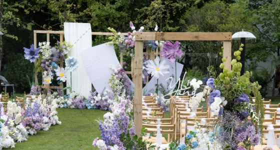 紫色草坪婚礼-婚礼策划图片