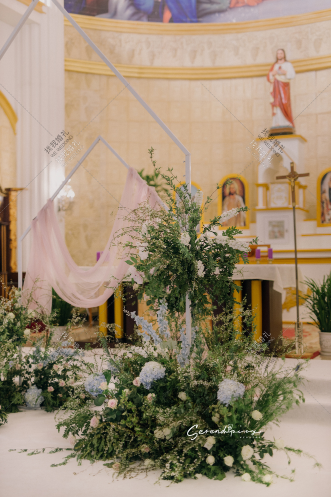 一场以爱为名的聚会｜教堂婚礼-白教堂西式婚礼照片