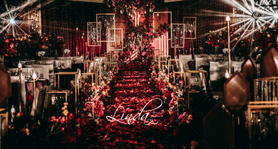 勃艮第红+高级黑金-婚礼策划图片