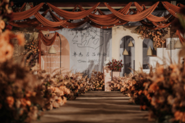 浓郁复古焦糖婚礼图片