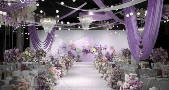 温柔的浅紫色婚礼-婚礼策划图片