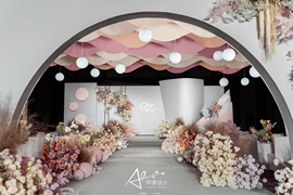 莫兰迪粉与高级灰婚礼图片