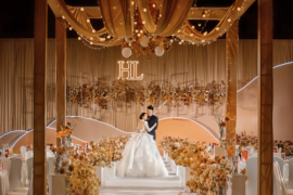 咖色极简婚礼｜落日余晖的浪漫婚礼图片