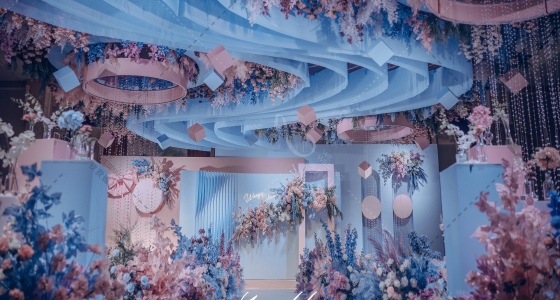 马卡龙蓝粉系甜美婚礼-婚礼策划图片