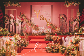 勃艮第酒红婚礼婚礼图片