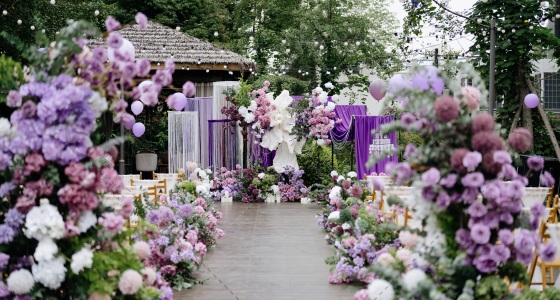 神秘紫色、浪漫唯美、拍照很美~-婚礼策划图片