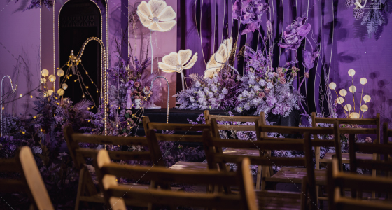 高级感紫色婚礼-婚礼策划图片