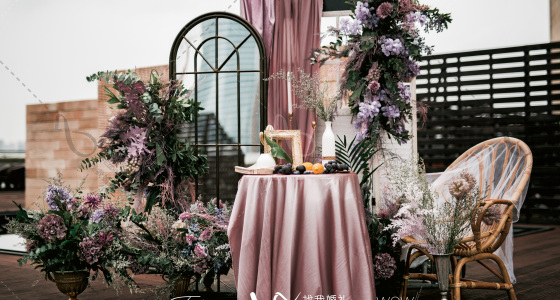复古紫色户外-婚礼策划图片